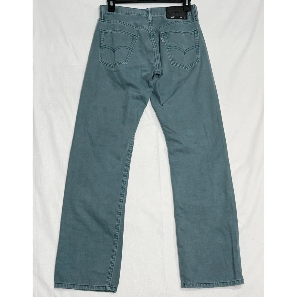 Levi's Men's 514 Slim Straight Fit Jeans Twill Forrest Green 29W x 32L 045140360
